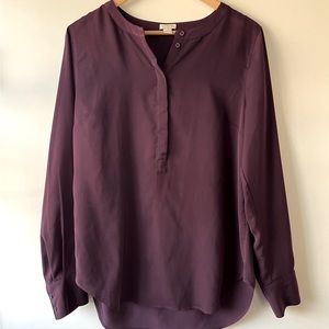 J. Crew Plum Long Sleeve Blouse
